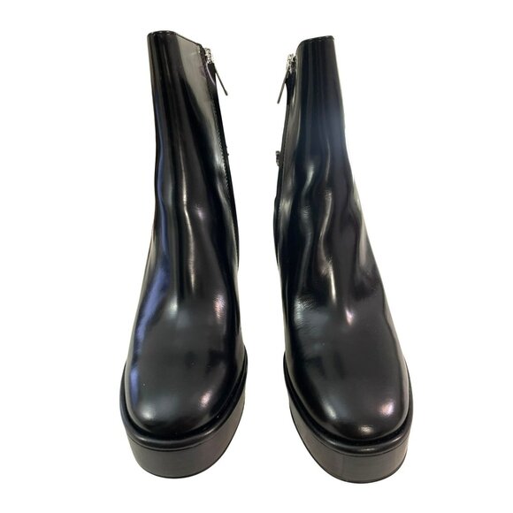 Michael Kors Carlisle Chain Black High Heel Platform Boots Sz 8 NEW - Picture 4 of 10